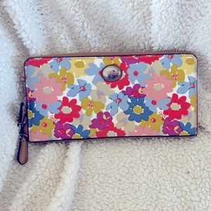 Coach floral zippy wallet